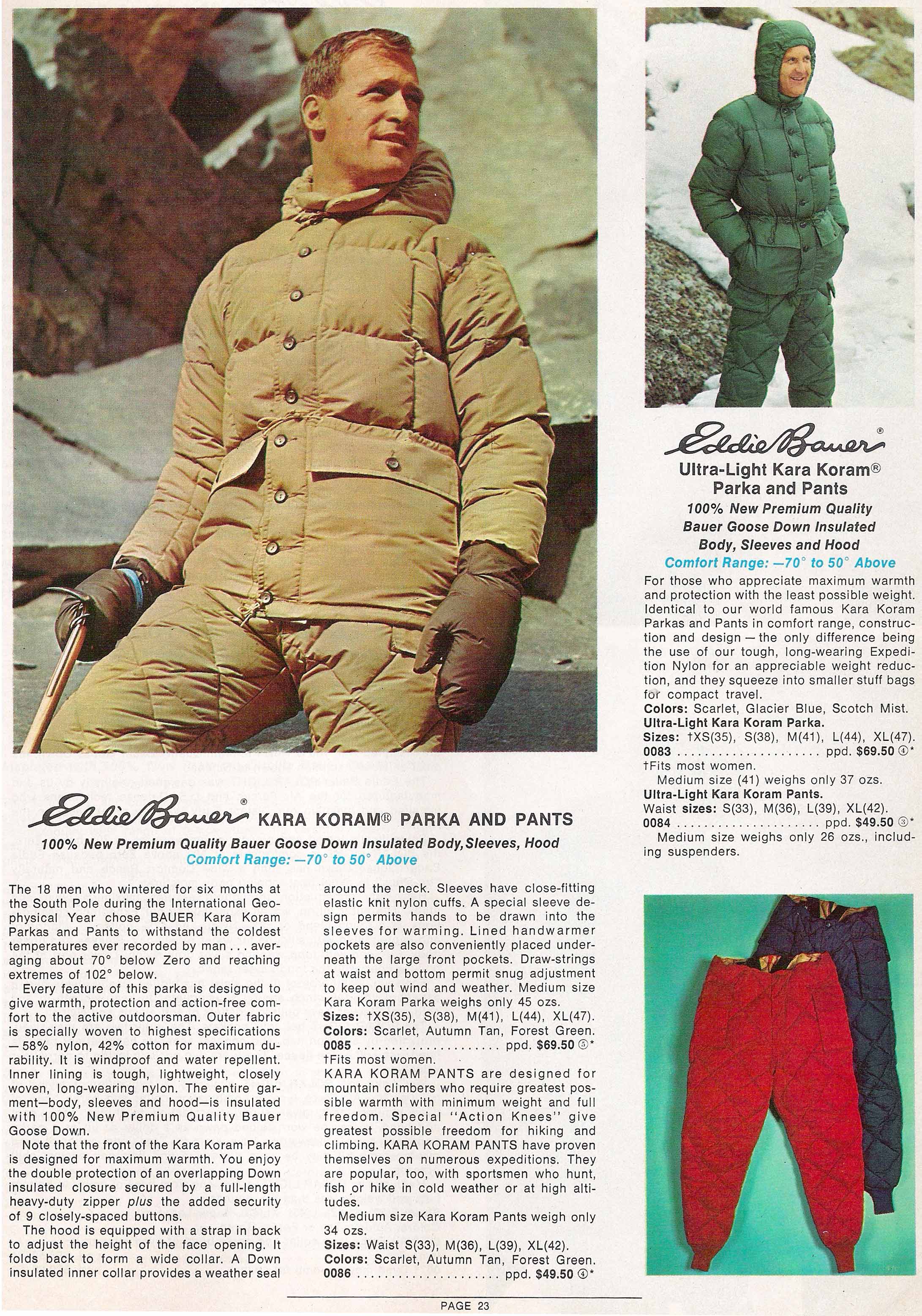 Vintage Eddie Bauer Kara Koram Down Expedition Suit- Parka, Pants & Gloves whatigotinthemailtoday